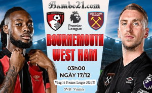 Nhận định Bournemouth vs West Ham