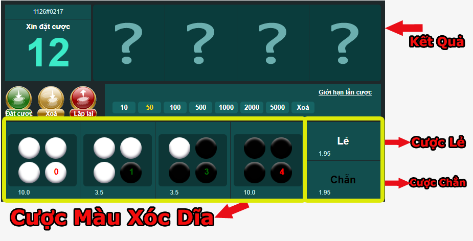 GIAO DIỆN CHƠI GAME XÓC DĨA TẠI BAMBOO21