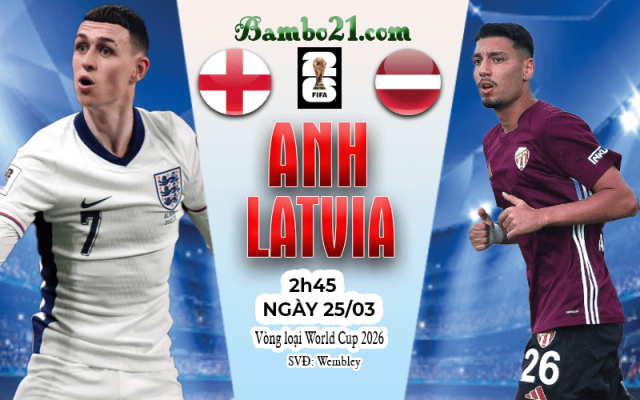 Nhận định Anh vs Latvia